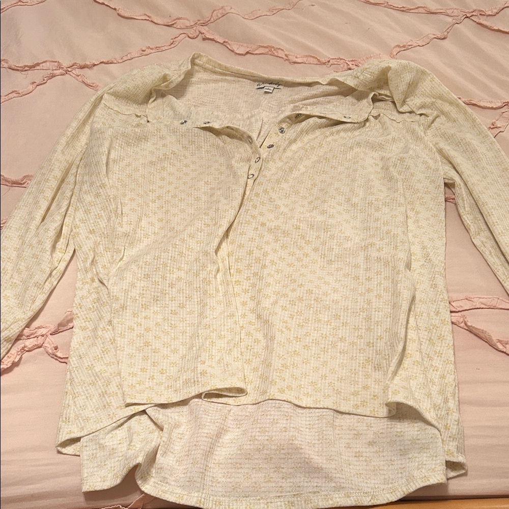 Wonderly Cream Button Down Shirt